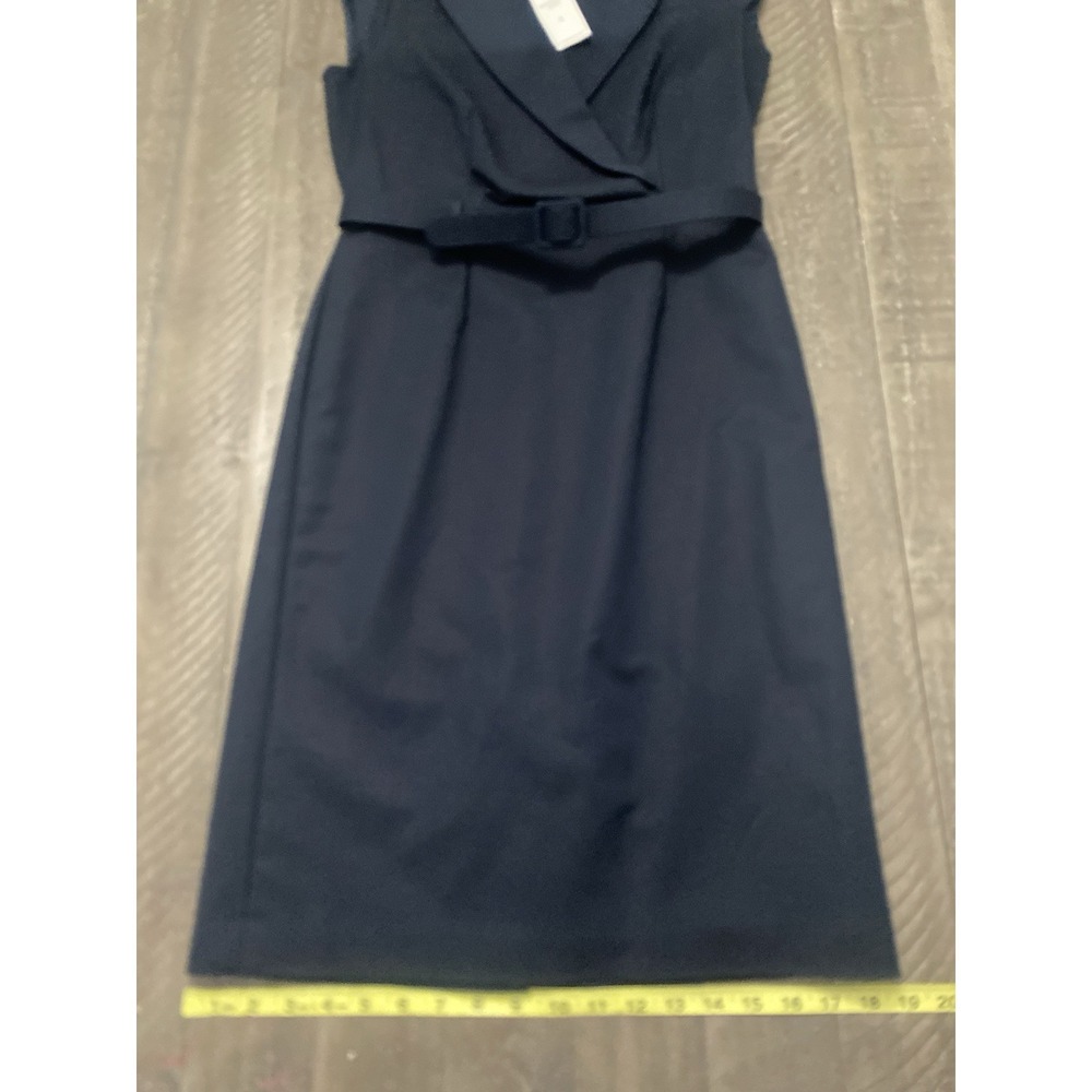 NWT Banana Republic Womens Blue Sleeveless Midi Dress sz 10 Belt Business - Picture 8 of 16